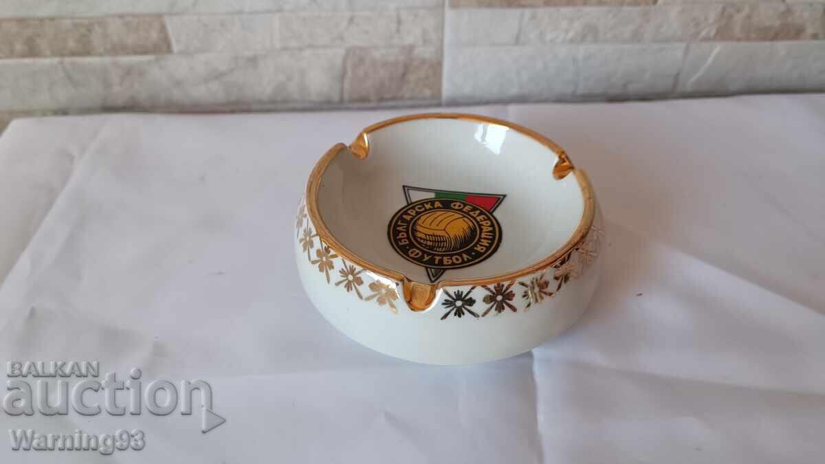 Old porcelain ashtray - Bulgarian Football Federation -Kitka Old porcelain ashtray - Bulgarian Football Federation -Kitka
