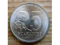 5 guarans 1992 - Paraguay