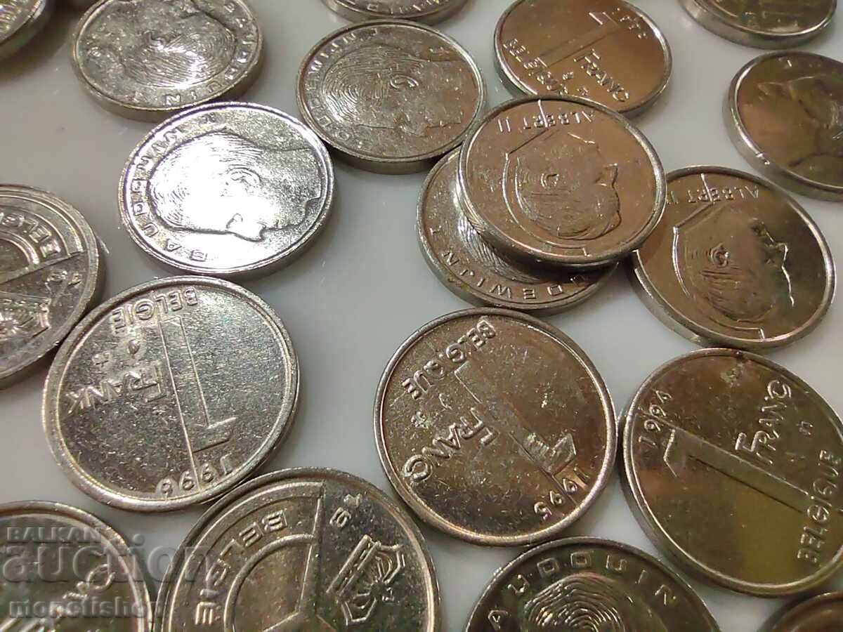 190 coins Belgium 1 Franc with price 19.00 BGN | € 9.71 190 coins Belgium 1 Franc with price 19.00 BGN | € 9.71