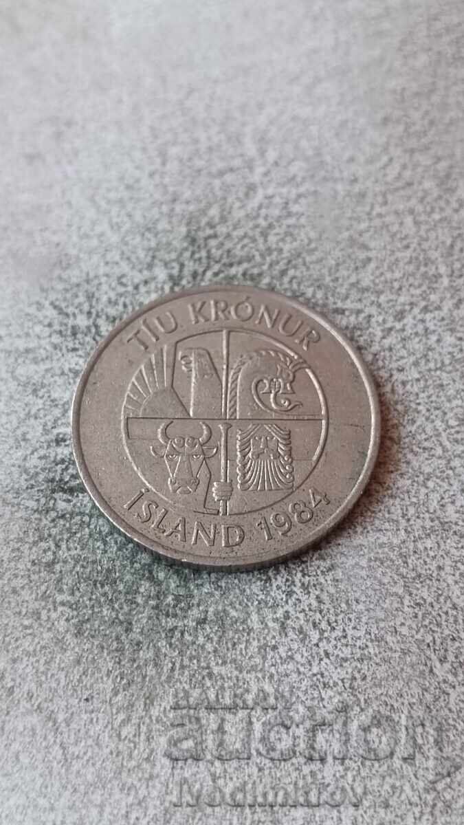 Islanda 10 coroane 1984 cu preț 1.35 BGN | € 0.69 Islanda 10 coroane 1984 cu preț 1.35 BGN | € 0.69