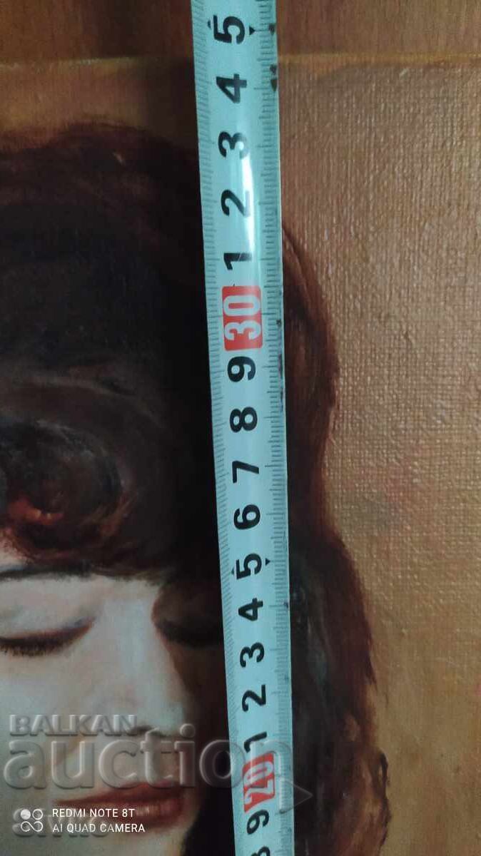 Auction Oil painting on canvas Girl with flowers Auction Oil painting on canvas Girl with flowers