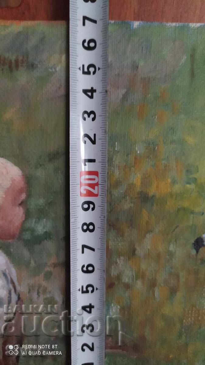 Auction Painting oil canvas Childhood Auction Painting oil canvas Childhood