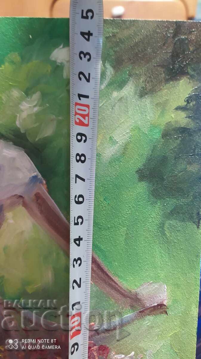 Δημοπρασία Ελαιογραφία σε χαρτόνι για σχέδιο Το κορίτσι με το ποδήλατο Δημοπρασία Ελαιογραφία σε χαρτόνι για σχέδιο Το κορίτσι με το ποδήλατο