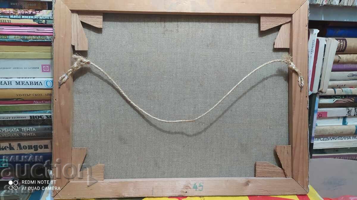 Oil painting on canvas Winter morning in the village - 5