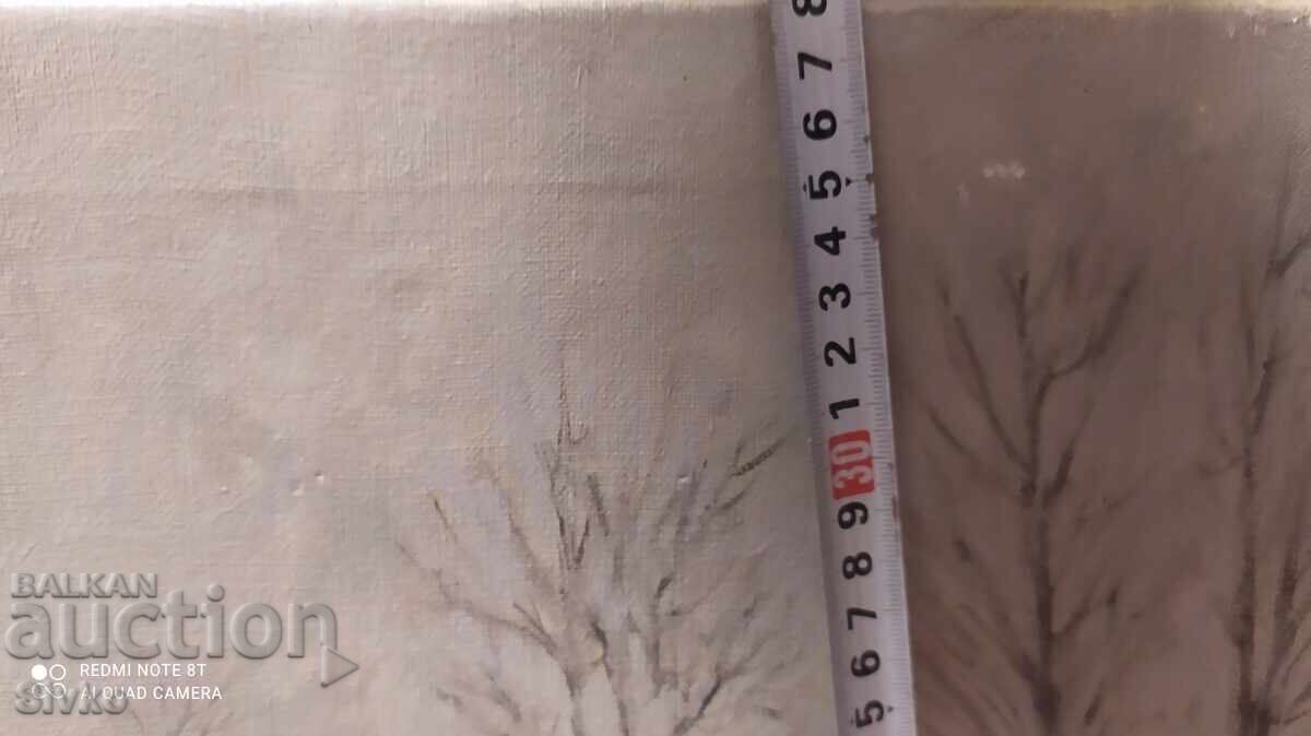 Delivery of Painting oil canvas winter landscape Delivery of Painting oil canvas winter landscape