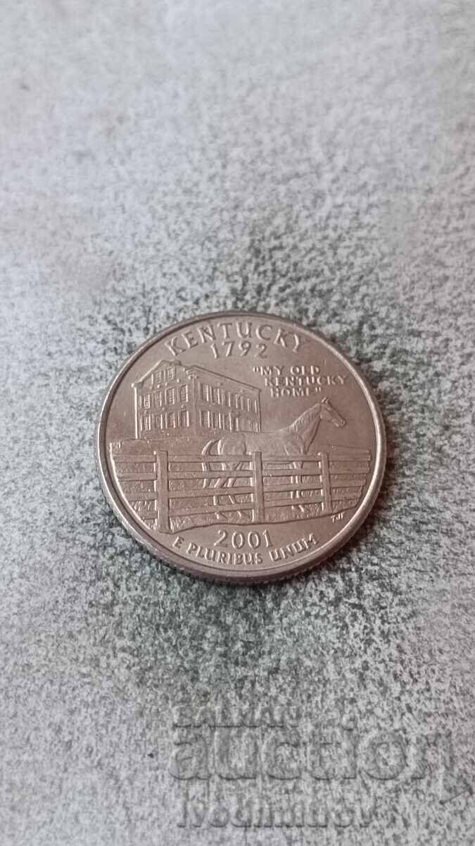 United States 25 cents 2001 P Kentucky United States 25 cents 2001 P Kentucky