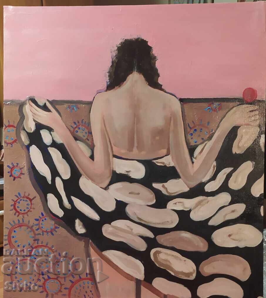 Картина масло платно Жена Картина масло платно Жена