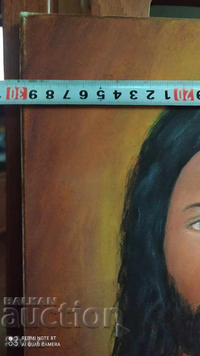 Licitație Pictură în ulei pe pânză Iisus Licitație Pictură în ulei pe pânză Iisus