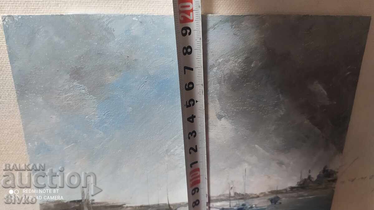 Auction  Oil painting sea signature