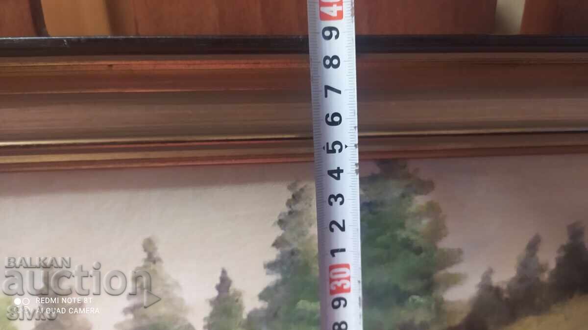 Delivery of Oil painting canvas houses forest