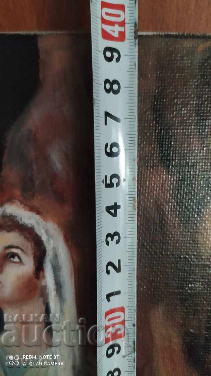 Auction Oil painting on canvas Mary Magdalene on the coast of Provence Auction Oil painting on canvas Mary Magdalene on the coast of Provence