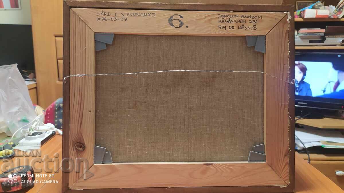 Painting oil canvas signature Winter at the ranch - 5 Painting oil canvas signature Winter at the ranch - 5