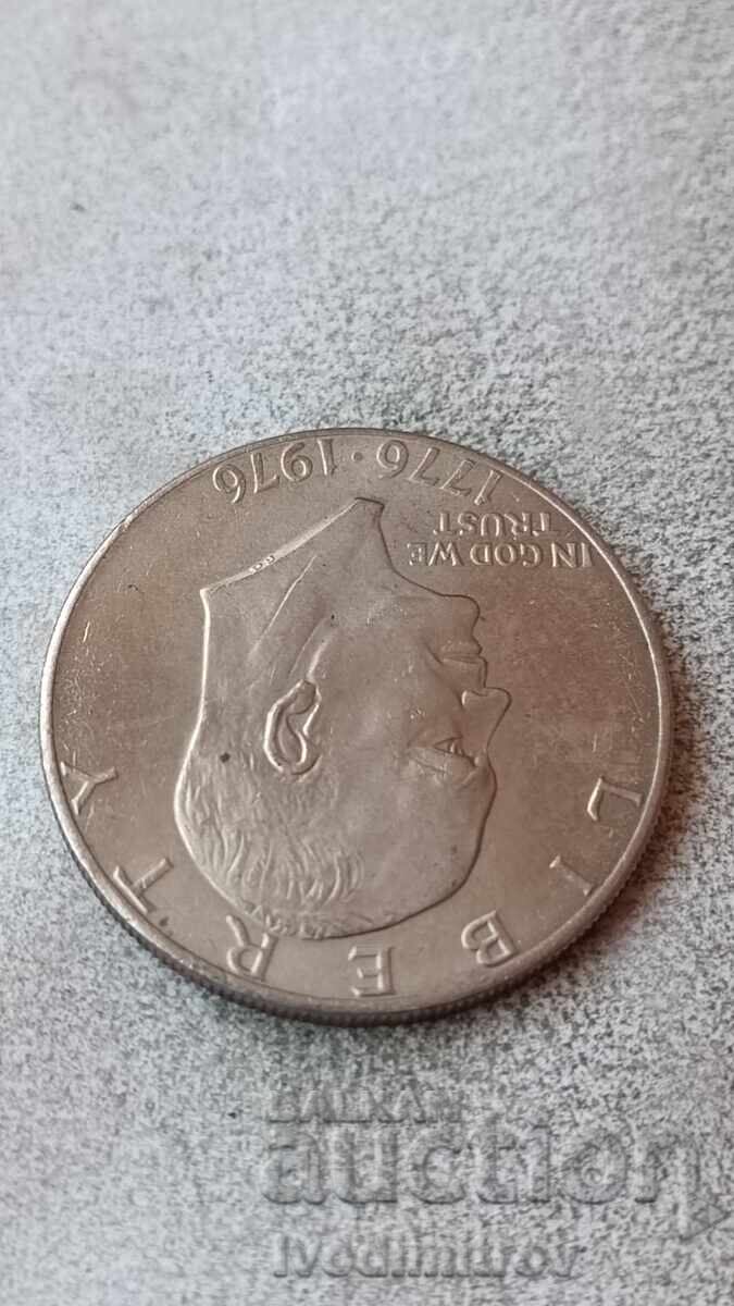 1 USD 1976 200 de ani de independență 1776 - 1976 cu preț 7.85 BGN | € 4.01