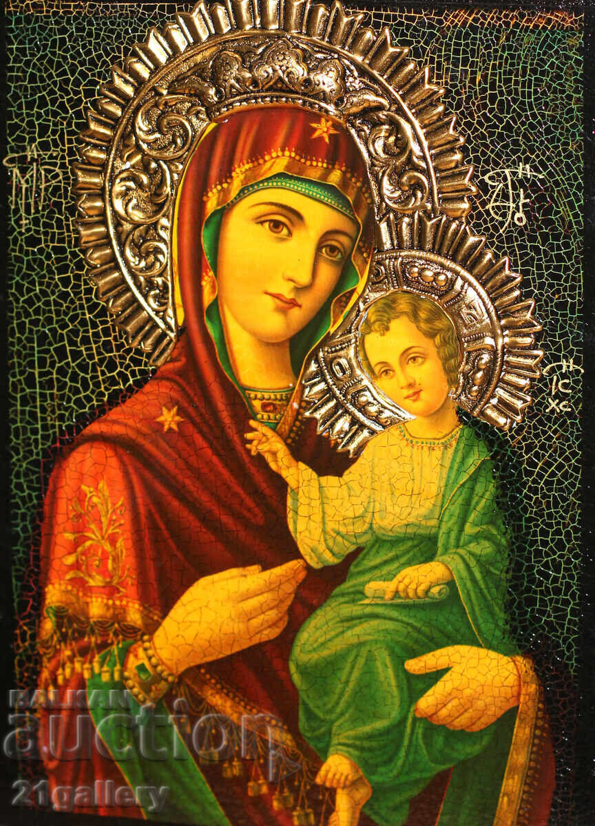 Contemporary icon of the Holy Mother of God with the Child with price 200.00 BGN | € 102.26