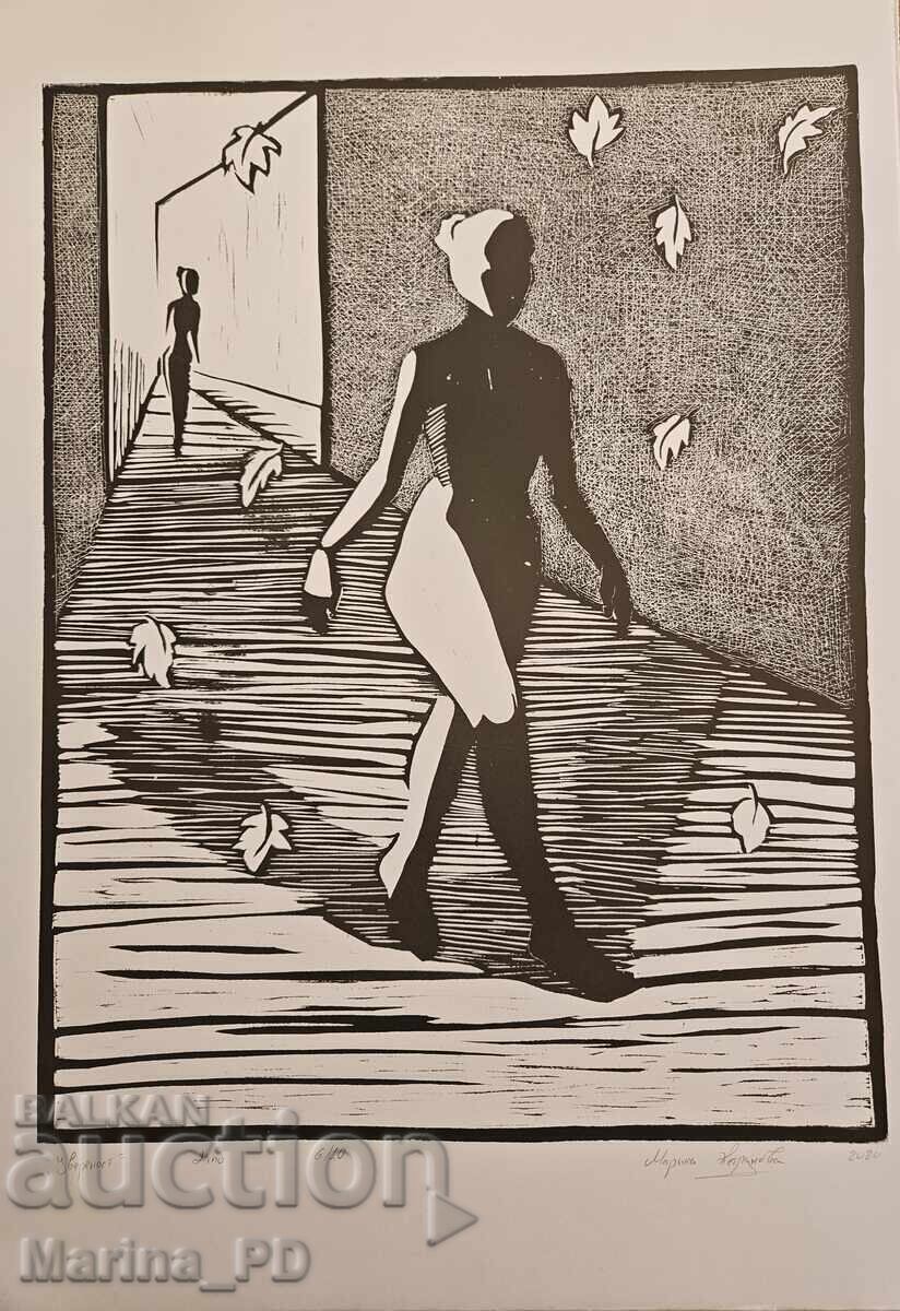 Linocut "Confidence"