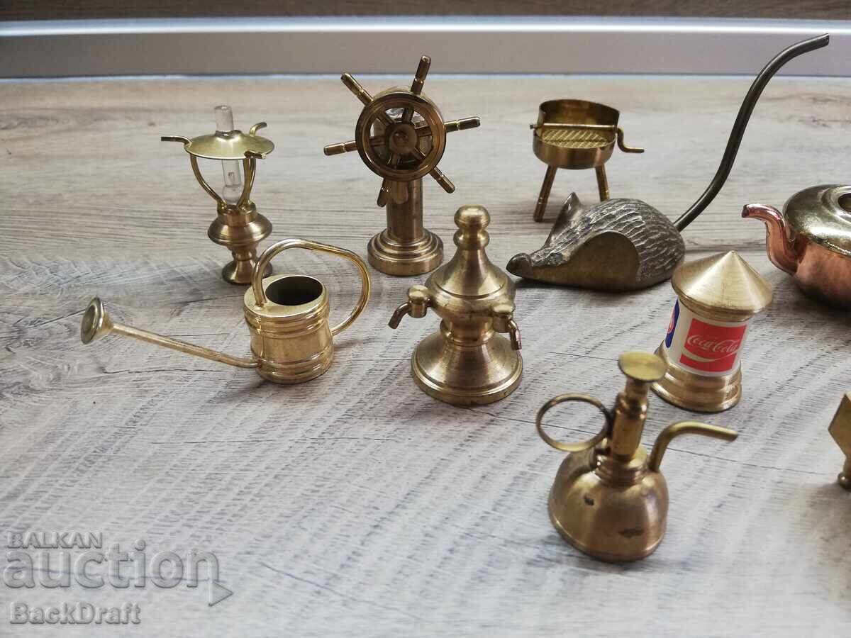 Lot of 17 Various Brass Miniatures, Figurines with price 170.00 BGN | € 86.92 Lot of 17 Various Brass Miniatures, Figurines with price 170.00 BGN | € 86.92