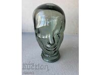 Стъклена глава/стойка/манекен за шапки