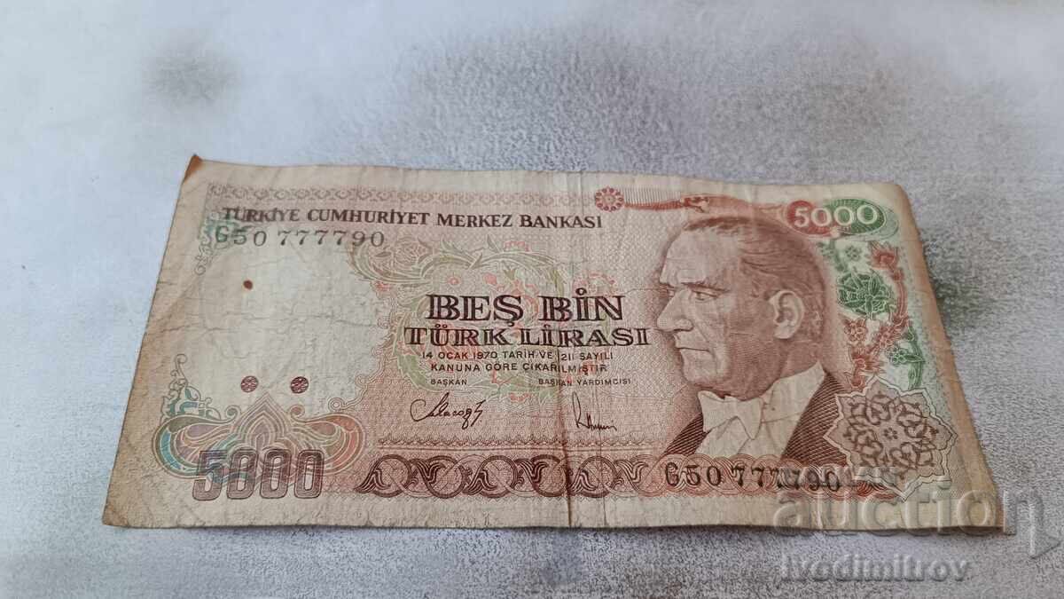 Turkey 5000 lira Turkey 5000 lira