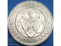 3 marks 1930 A - Berlin Germany 3rd Reich PATINA silver