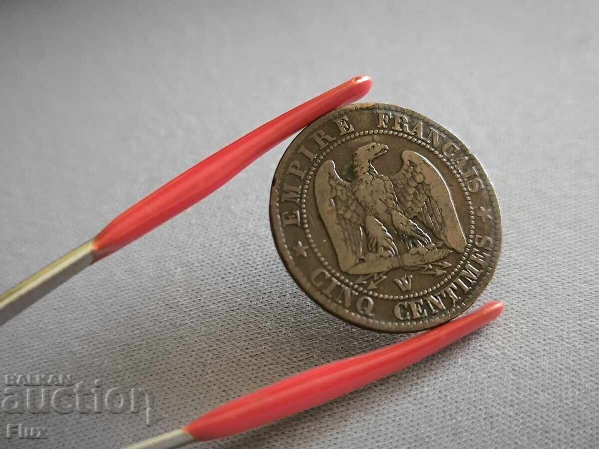 Coin - France - 5 centimes (Napoleon III) | 1854 with price 17.00 BGN | € 8.69 Coin - France - 5 centimes (Napoleon III) | 1854 with price 17.00 BGN | € 8.69