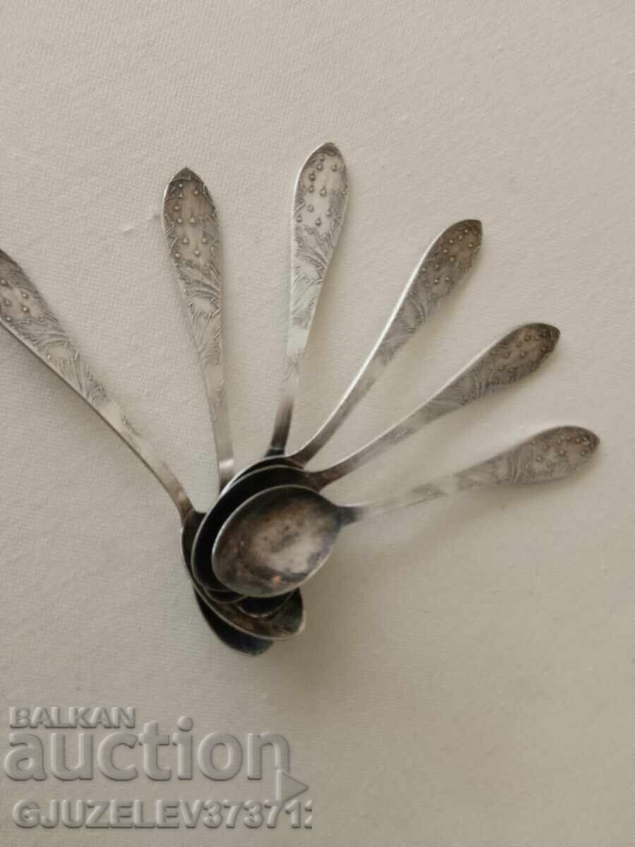 spoons - for tea/coffee/dessert, Melchior, models "Starry sky" with price 79.00 BGN | € 40.39