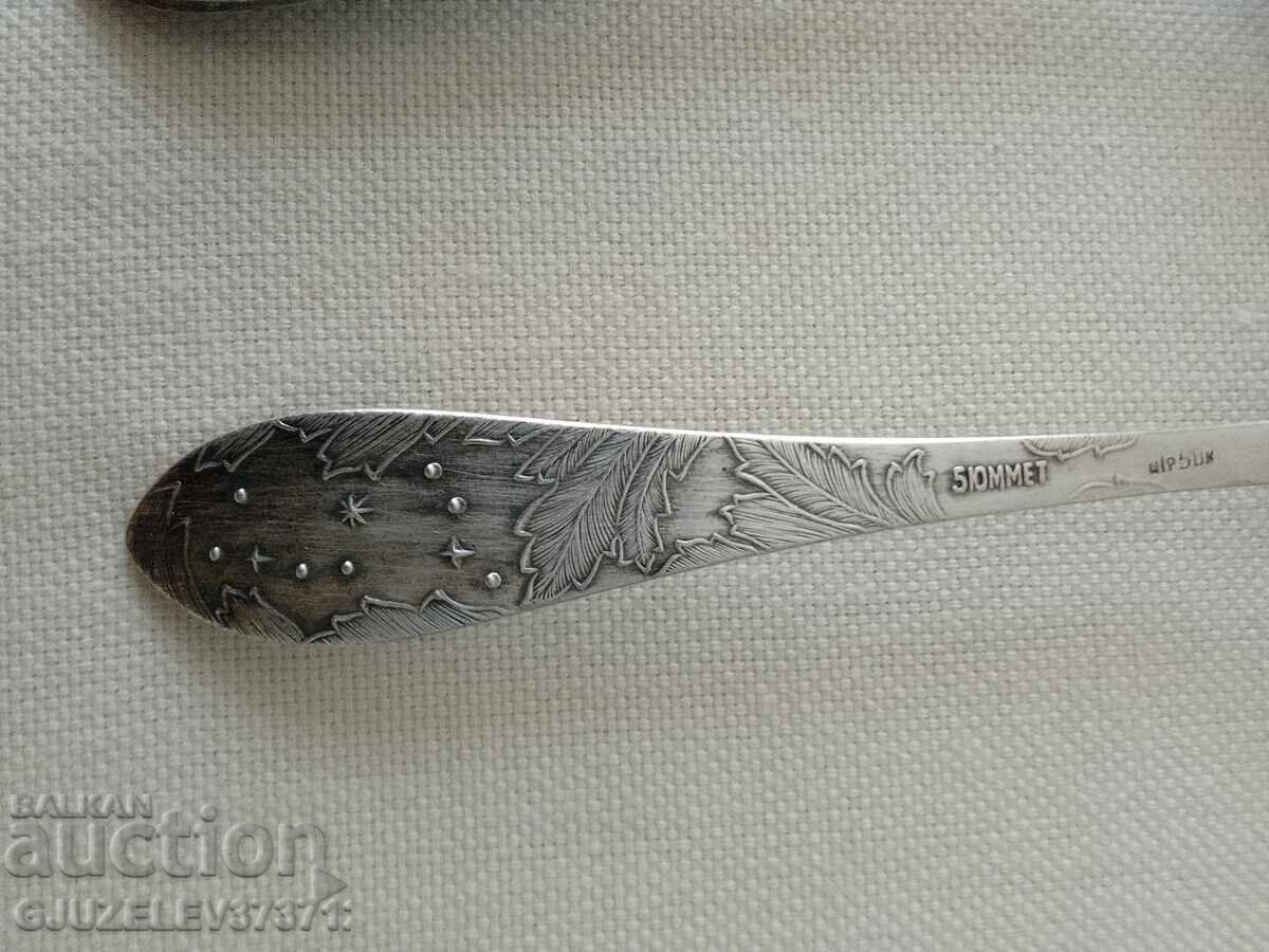 Auction  spoons - for tea/coffee/dessert, Melchior, models "Starry sky"