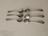 spoons - for tea/coffee/dessert, Melchior, models "Starry sky"