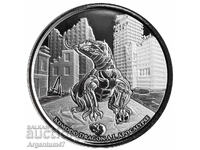 СРЕБРО 1 OZ 2022 ТОКЕЛАУ - КОМОДСКИ ВАРАН АПОКАЛИПСИС