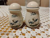 SALT BOXES -CERAMIC --HAND PAINTING --UNIQUE