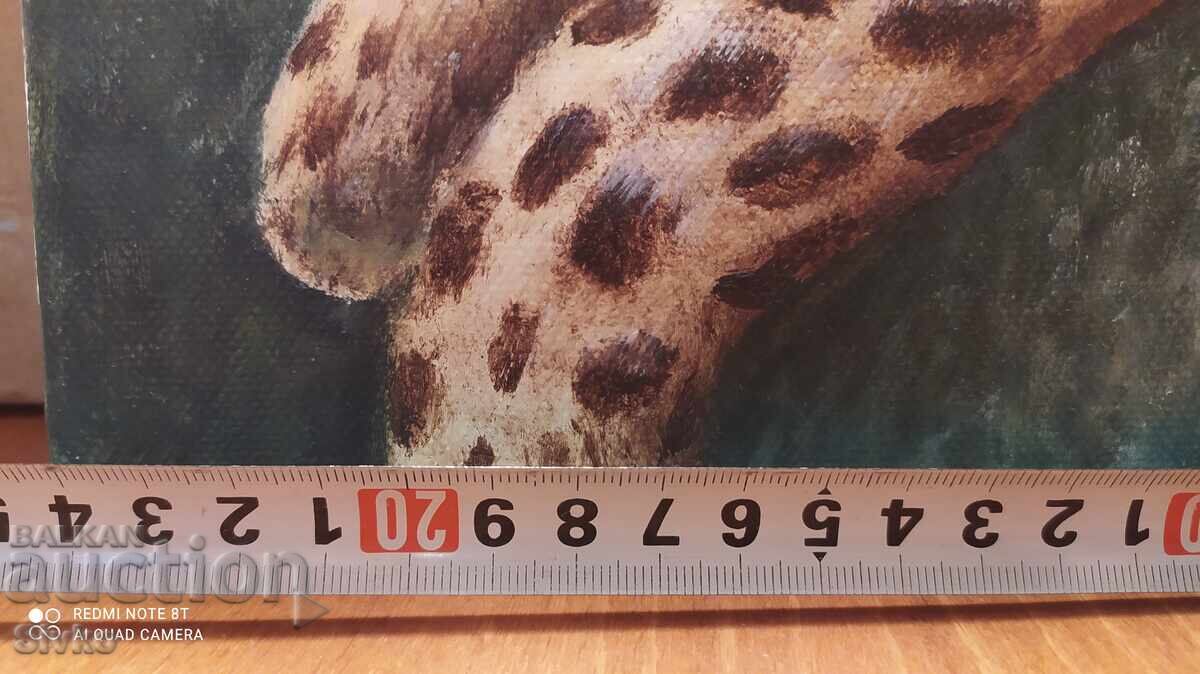 Auction Oil painting canvas signature The Leopard Auction Oil painting canvas signature The Leopard