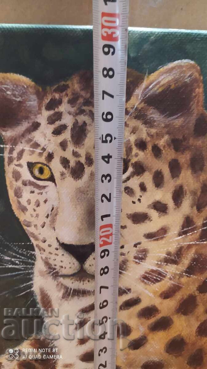 Delivery of Oil painting canvas signature The Leopard Delivery of Oil painting canvas signature The Leopard
