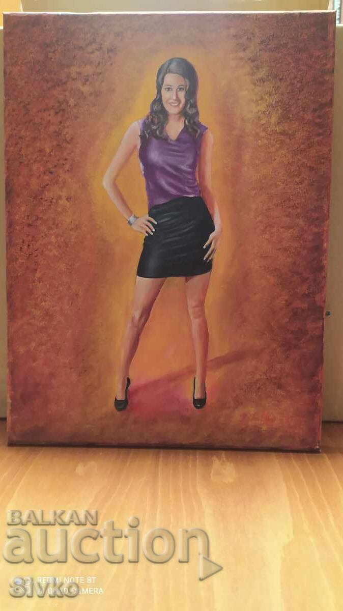 Oil painting canvas signature The Mannequin Oil painting canvas signature The Mannequin