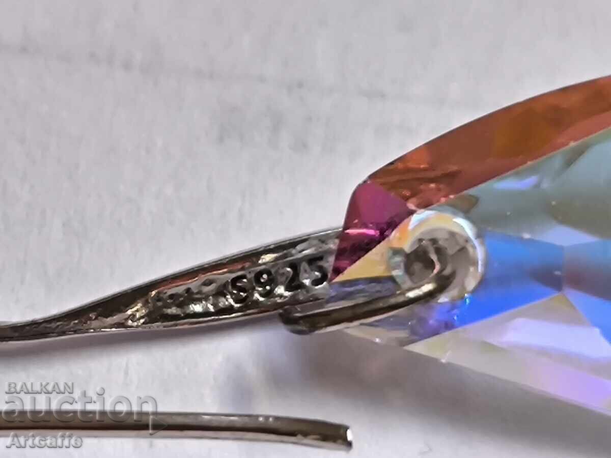 Silver earrings with Swarovski crystals, 925 sterling silver with price 40.00 BGN | € 20.45 Silver earrings with Swarovski crystals, 925 sterling silver with price 40.00 BGN | € 20.45