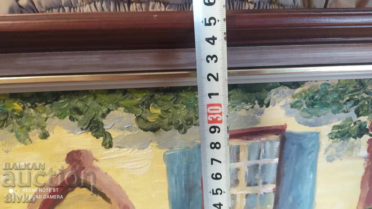 Auction  Oil painting canvas On the threshold