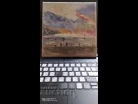 Oil painting canvas signed by the author seascape