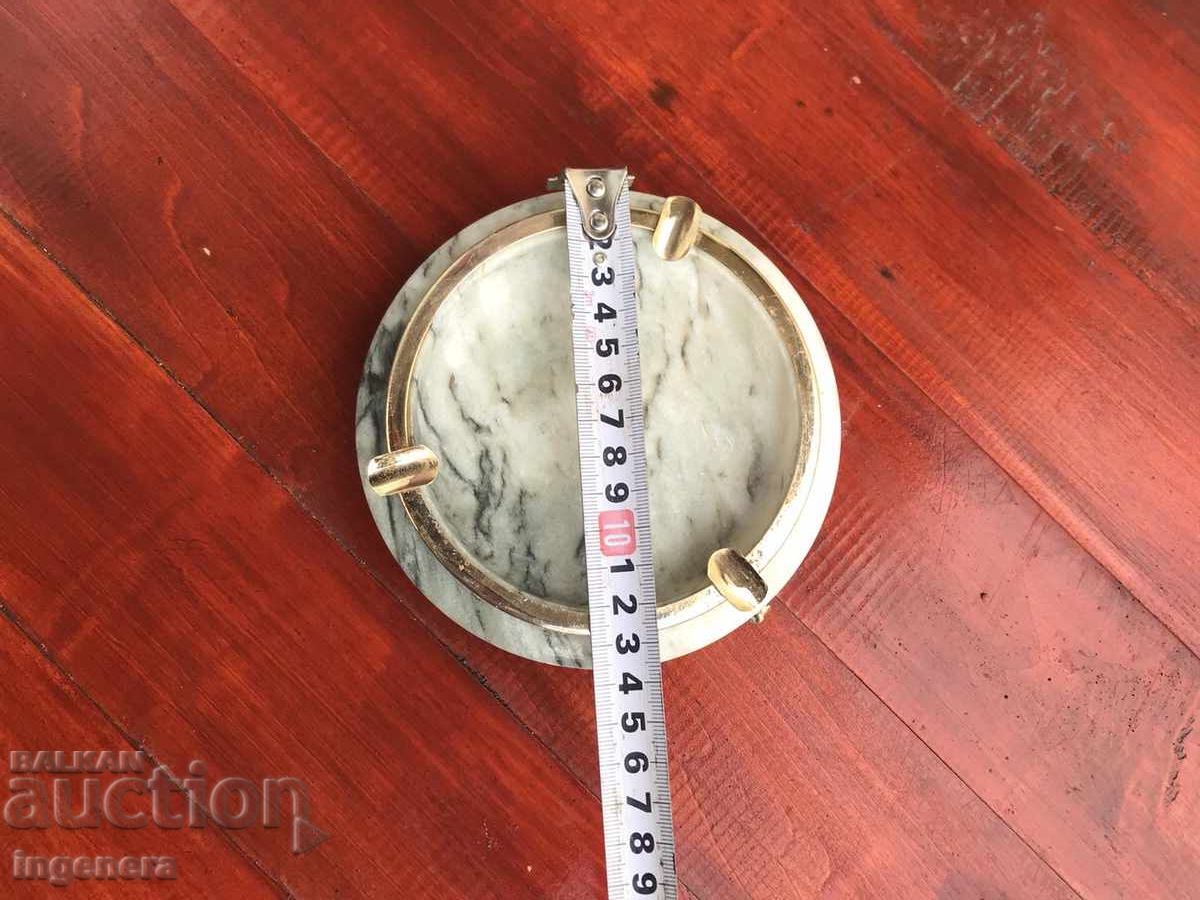 MARBLE ASHTRAY WITH SOCA MOUNTING - 7 MARBLE ASHTRAY WITH SOCA MOUNTING - 7