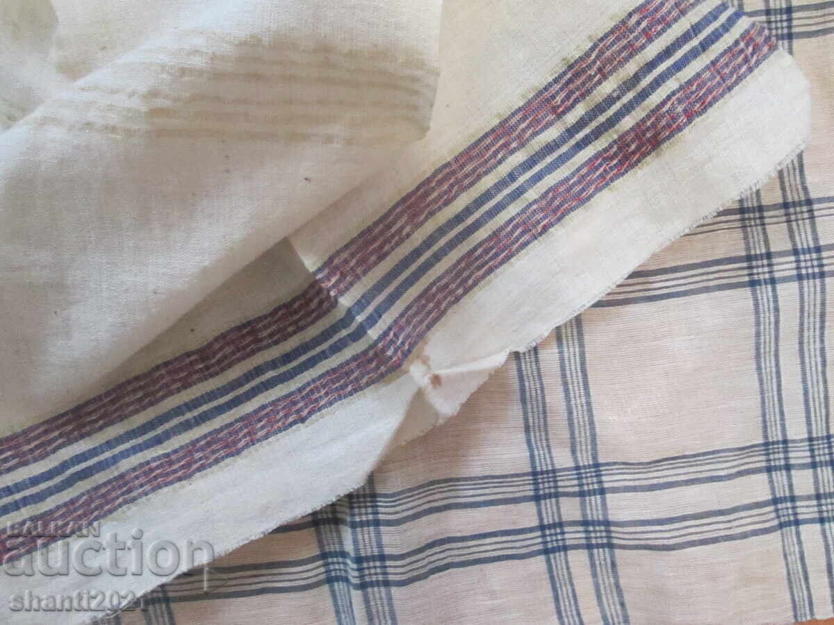 Antique chenille tablecloth and hand-woven towel - 5 Antique chenille tablecloth and hand-woven towel - 5