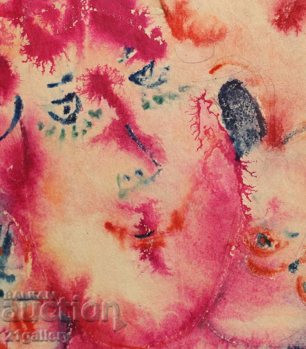 Krasimir Doychev (1961-) Watercolor female portrait 2007 - 6