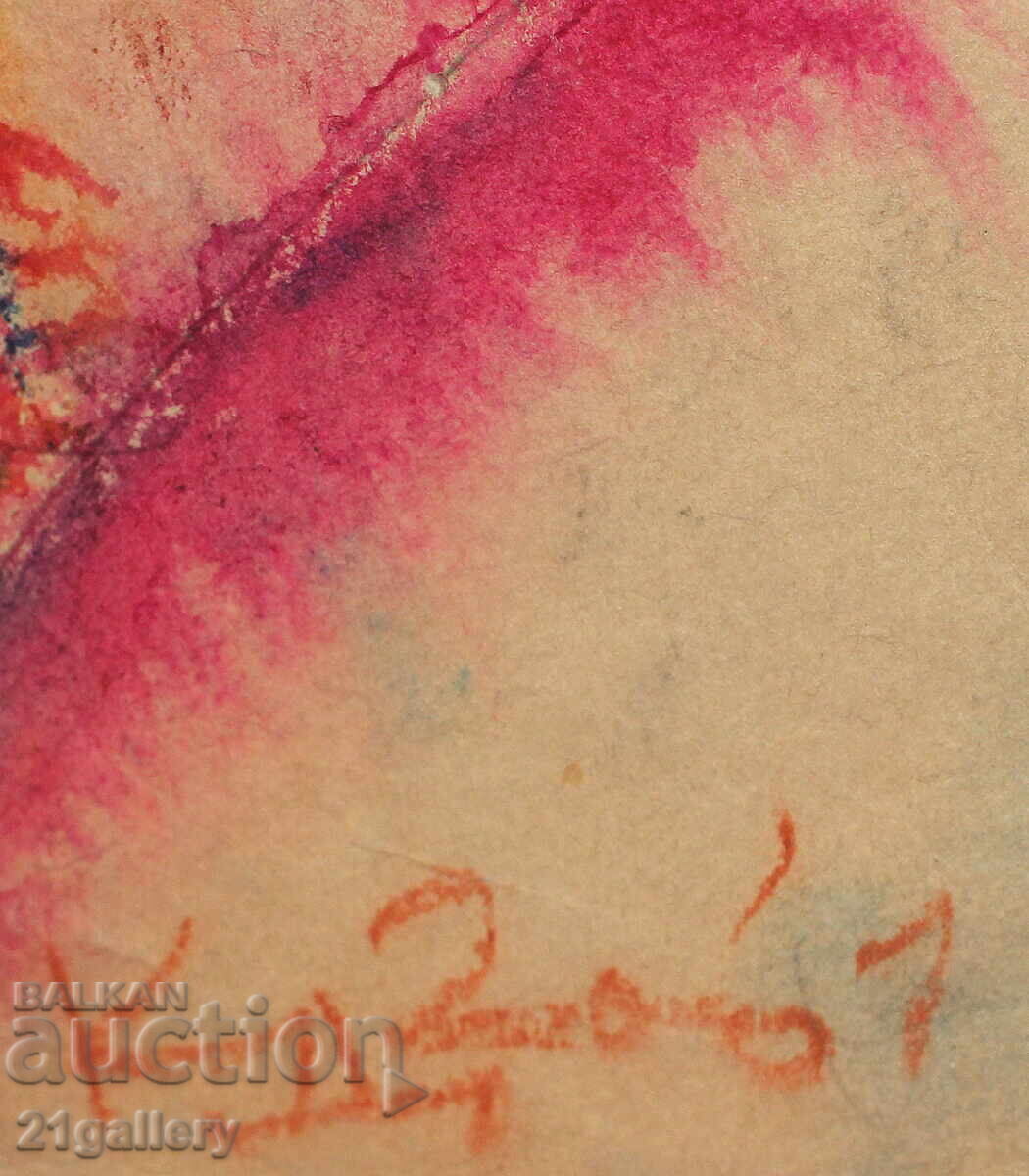 Krasimir Doychev (1961-) Watercolor female portrait 2007 - 7