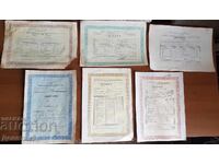 Old, unfilled certificates - 6 pcs.