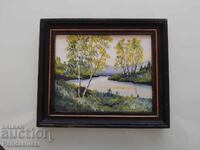 Bulgarian landscape, oil, signed, frame