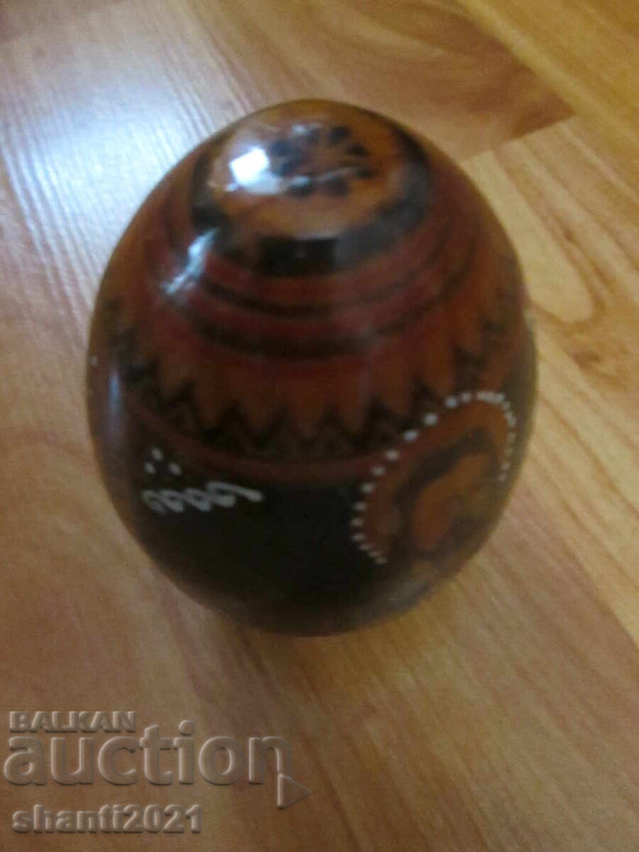 Delivery of Antique Icon, wooden egg, hand painted, Christ, Mary Delivery of Antique Icon, wooden egg, hand painted, Christ, Mary