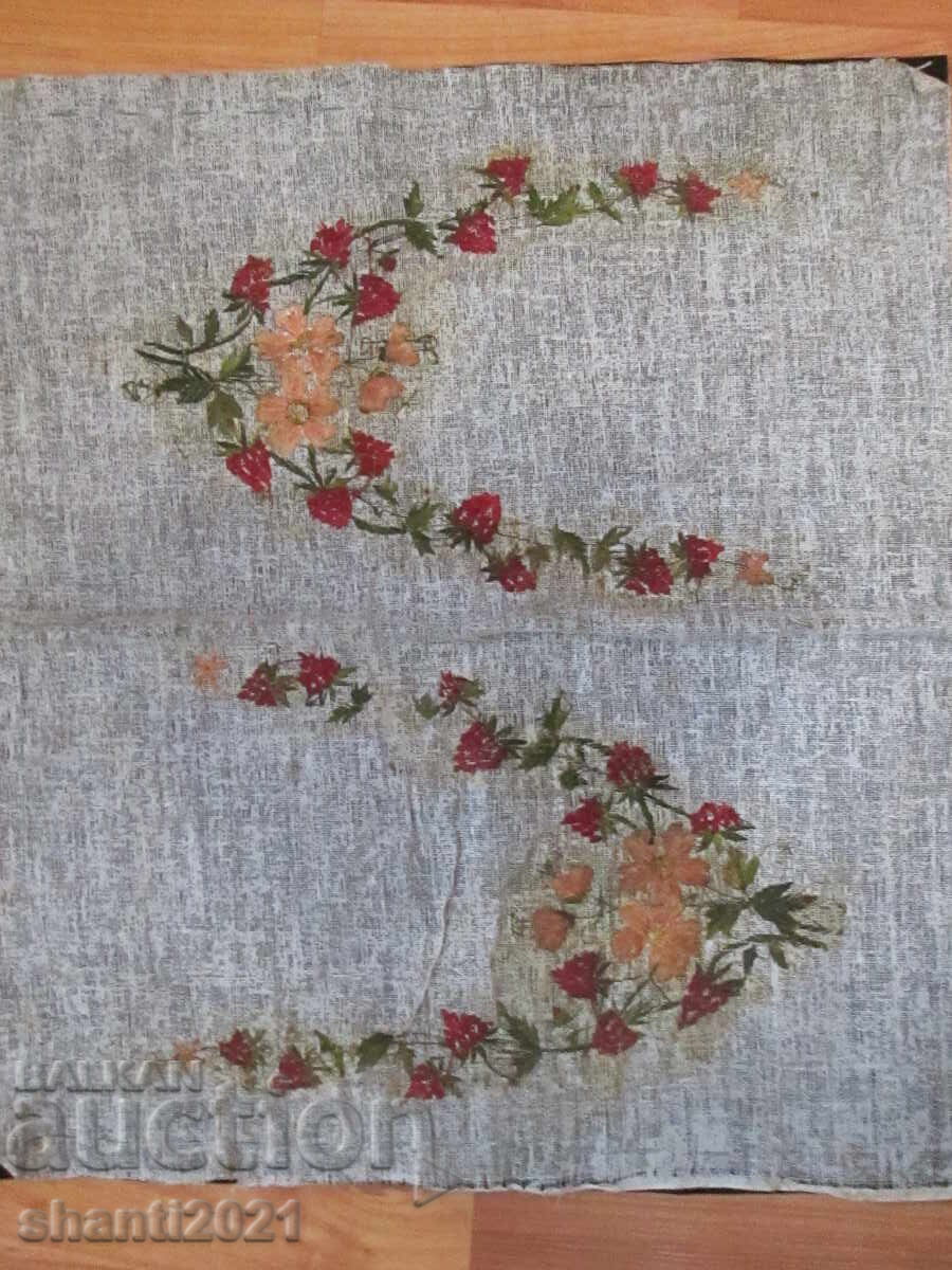 Livrarea Motiv vechi de broderie manuală, țesătură de lână, fire de mătase Livrarea Motiv vechi de broderie manuală, țesătură de lână, fire de mătase