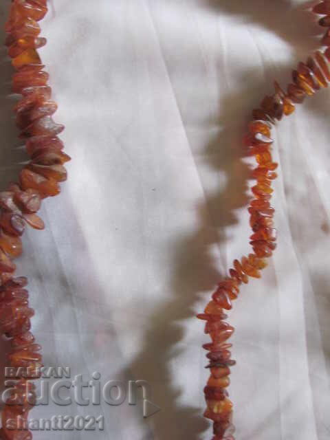 Necklace made of raw amber, large beads, length 80cm. - 6 Necklace made of raw amber, large beads, length 80cm. - 6