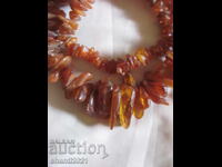 Necklace made of raw amber, large beads, length 80cm.