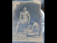 Drawing by artist Angel Botev. Offer a price.