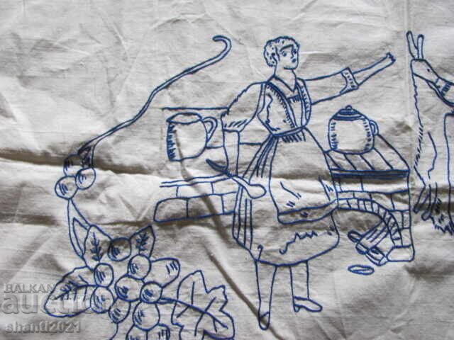 Δημοπρασία Χειροποίητο χαλί, χαλί τοίχου, βαμβακερό, 80x57cm. Δημοπρασία Χειροποίητο χαλί, χαλί τοίχου, βαμβακερό, 80x57cm.