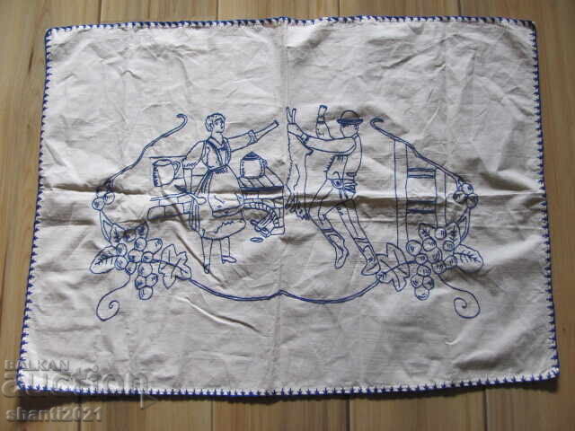 Χειροποίητο χαλί, χαλί τοίχου, βαμβακερό, 80x57cm. Χειροποίητο χαλί, χαλί τοίχου, βαμβακερό, 80x57cm.