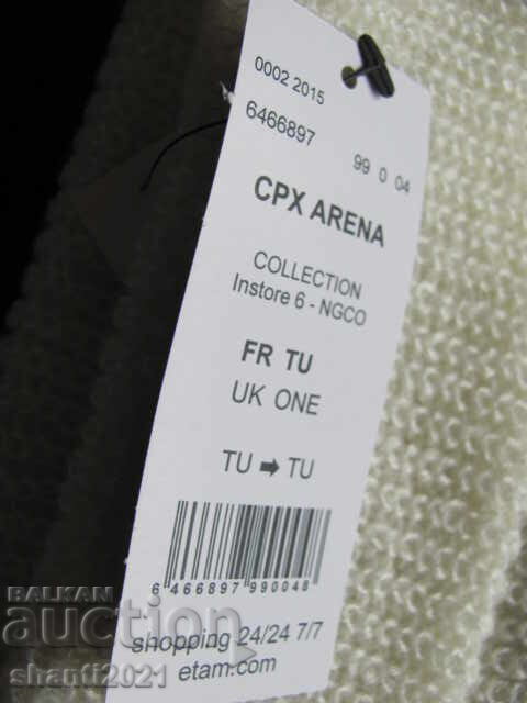 Auction New with tag, women's hat, white, brand Etam Auction New with tag, women's hat, white, brand Etam