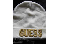Nou cu eticheta Palarie dama originala, alba, marca GUESS